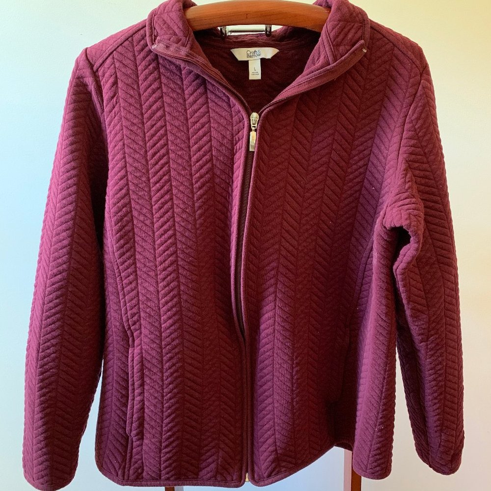 Maroon Quilted Jacket